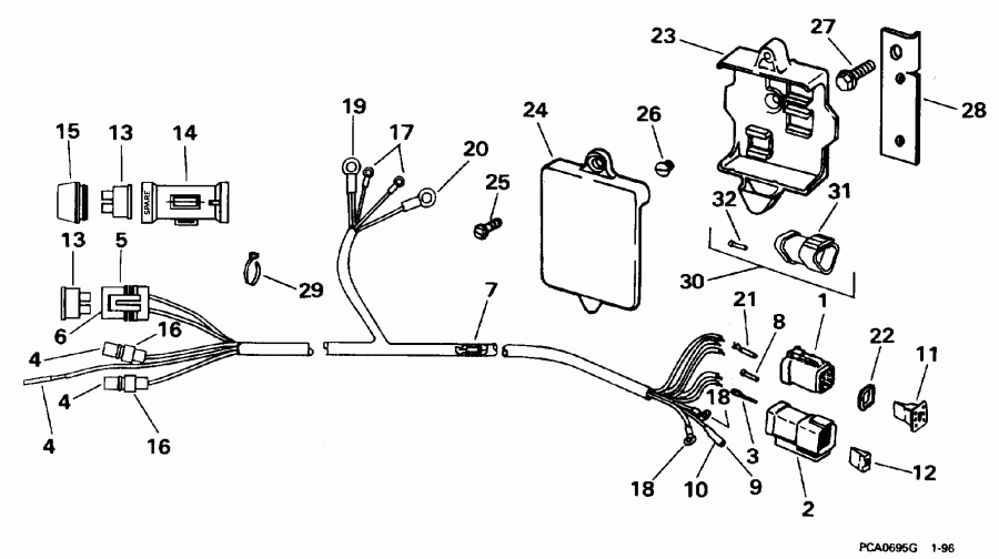 ��������� ������� E30EEDE 1996  - tor Cable Assembly