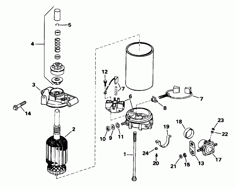 ��������� �������� ����� Evinrude E35RMLEDC 1996  - ectric Starter