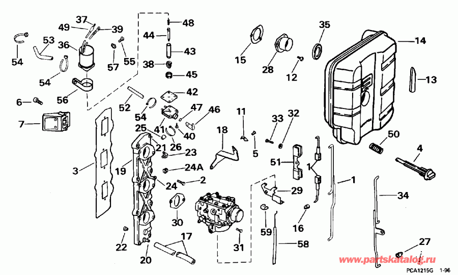 ��������� EVINRUDE E35TKLEDC 1996  - take ��������� - take Manifold