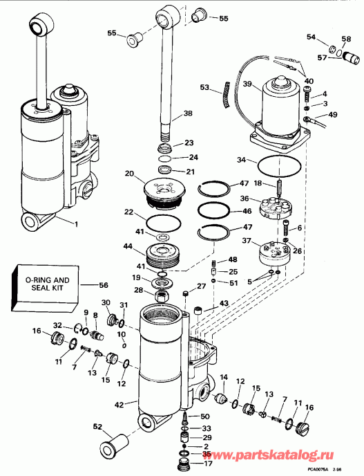 ����� ������� E35TKLEDC 1996  - wer Trim / tilt - wer Trim/tilt