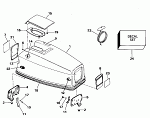 ������ ��������� (�����) - Evinrude 40 (Engine Cover - Evinrude 40)