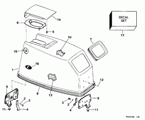 ������ ��������� (�����) - Evinrude ���� Start Only (Engine Cover - Evinrude Rope Start Only)