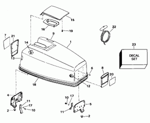 ������ ��������� (�����) - Johnson 50 (Engine Cover - Johnson 50)