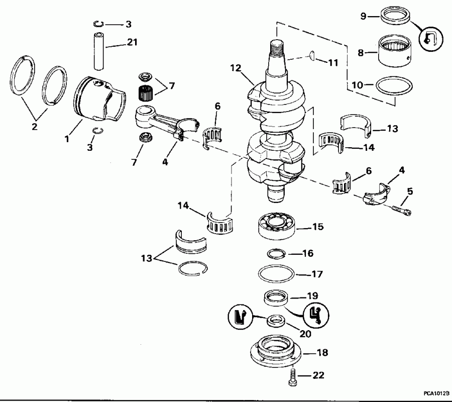 ��������� �������� ����� Evinrude E40TELEDS 1996  - ank��� & �������