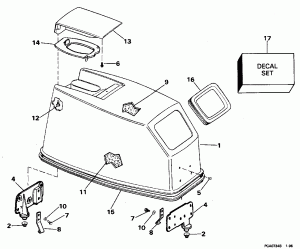 ������ ��������� (�����) - Johnson ���� Start Only (Engine Cover - Johnson Rope Start Only)