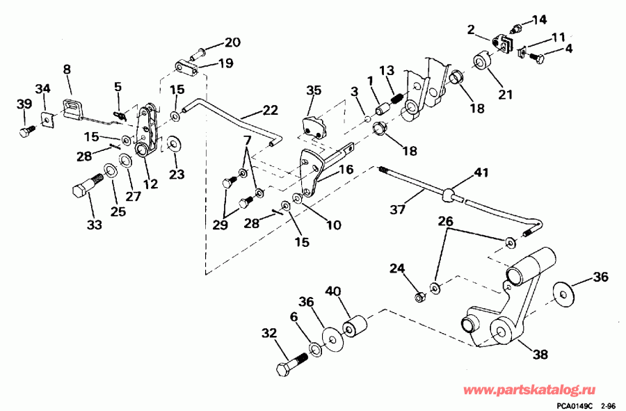 ��������� ��������� ������� E40TLEDS 1996  - ift & ����������� ��������age (continued) / ift & Throttle Linkage (continued)