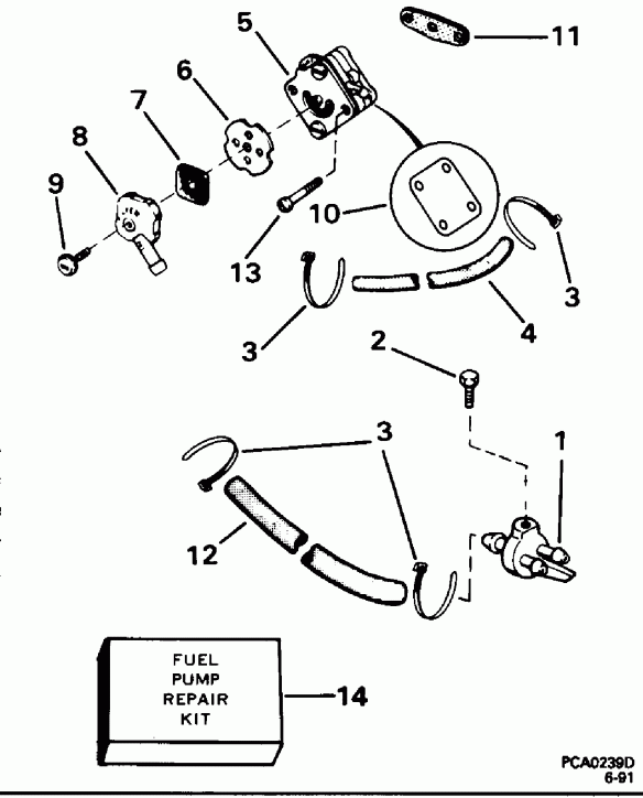 ��������� ����� Evinrude E4REDS 1996  - el Pump - el �����