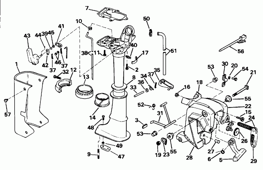 ��������� ��������� EVINRUDE E4REDS 1996  - dsection - dsection
