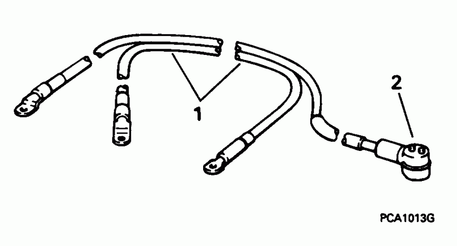 �������� ��������� ����� Evinrude E50ELED 1996  - ttery Cable - ttery ������