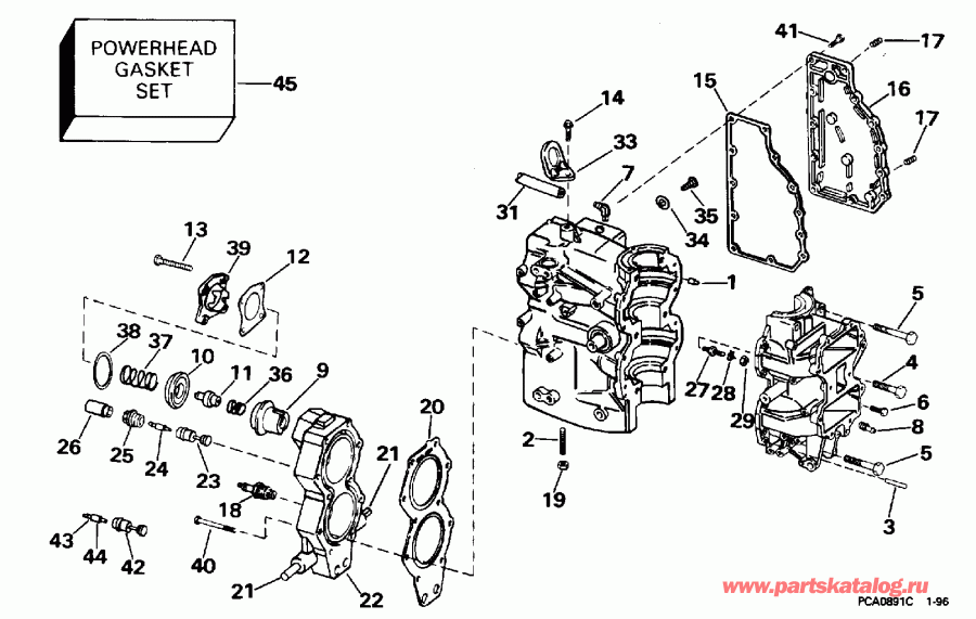 ��������� ����� Evinrude E50JEDS 1996  - linder & ������ ���������