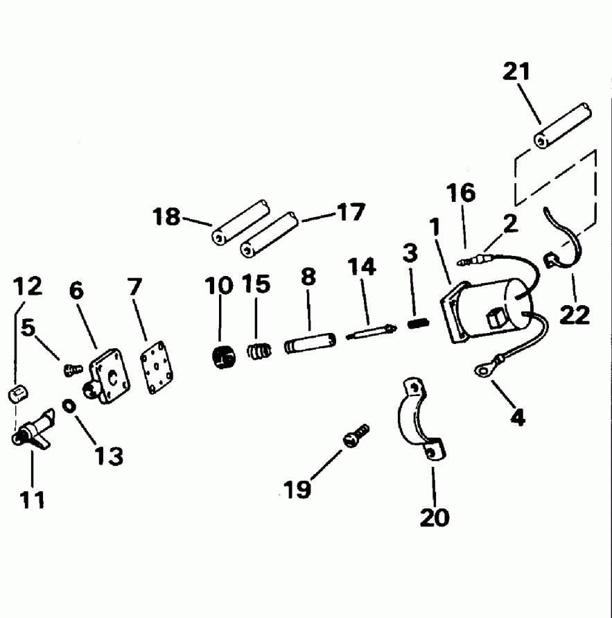 ��������� �������� ����� EVINRUDE E50JEDS 1996  - Electric Start / Electric Start