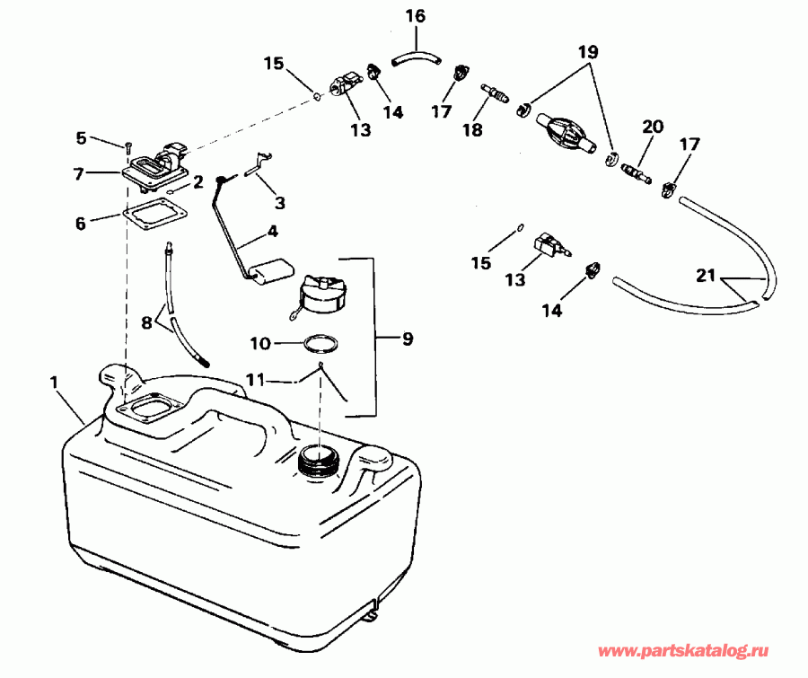 ��������� �������� ����� ������� E60TTLEDR 1996  - 6 ������ P / n 175303 - 6 Gallon P/n 175303