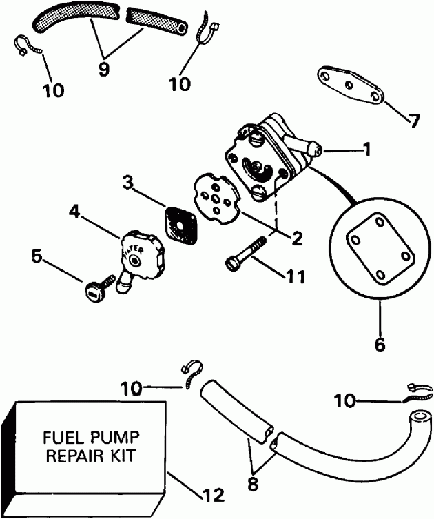 ����� EVINRUDE E60TTLEDR 1996  - nition Switch & Cable - nition ������������� & ������