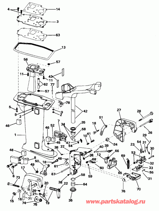 ��������� Evinrude E6REDS 1996  - dsection - dsection
