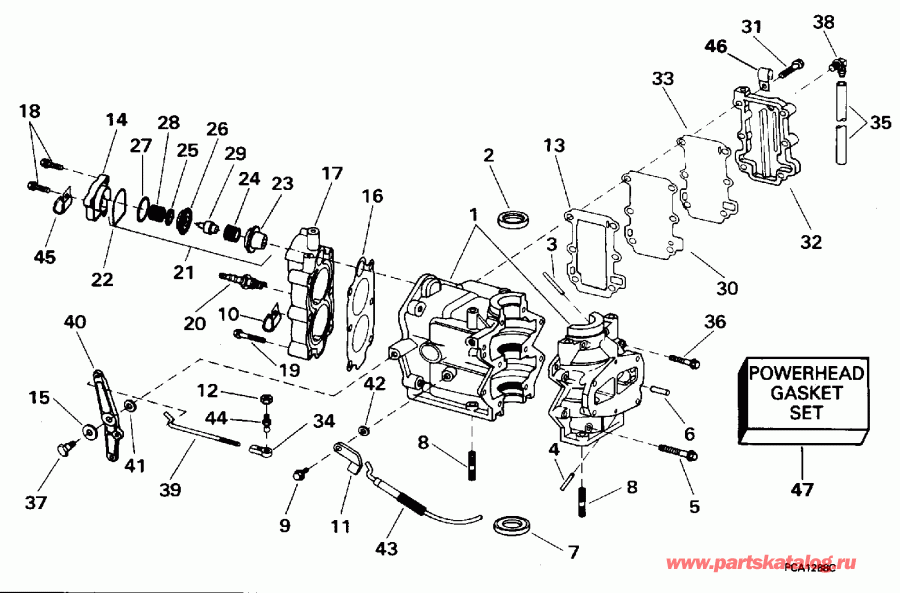 ����� ������� E6SLEDS 1996  - linder & Crankcase - linder & ������ ���������