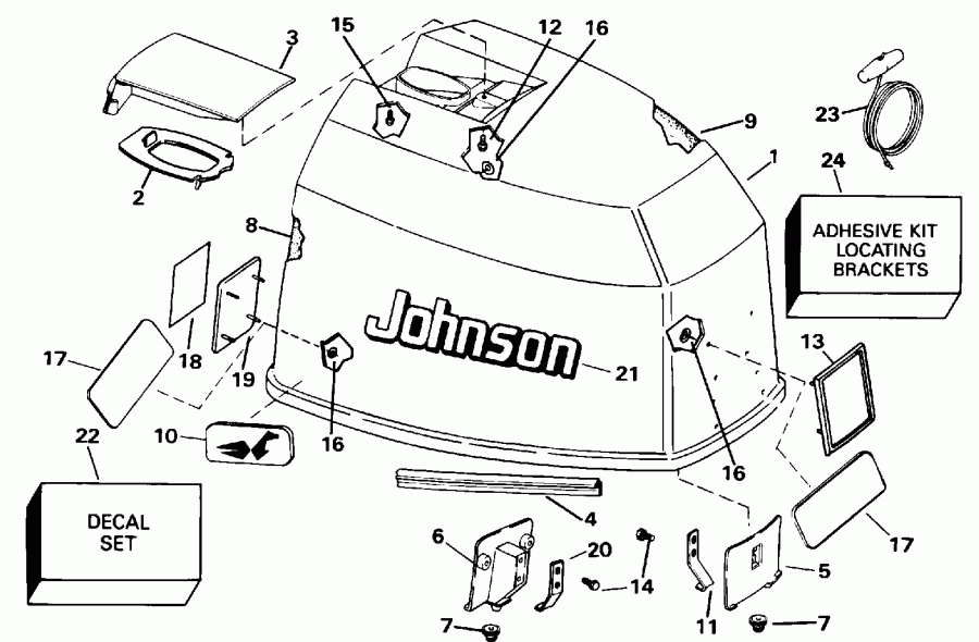 ��������� ����� EVINRUDE E88MSLEDC 1996  - Johnson