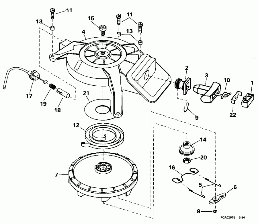  EVINRUDE E8REDS 1996  - wind ������� / wind Starter