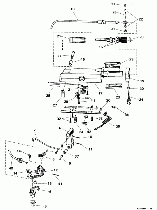 ��������� ��������� EVINRUDE E8REDS 1996  - ee������ Handle - eering Handle
