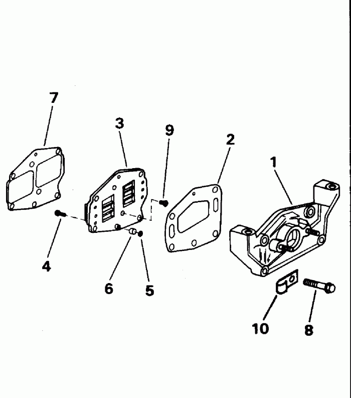��������� ����� Evinrude E8RLEDS 1996  - take ��������� - take Manifold