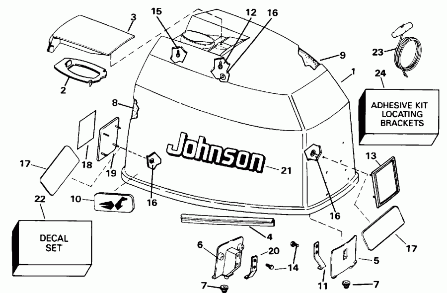  EVINRUDE E90TLEDA 1996  - Johnson - Johnson
