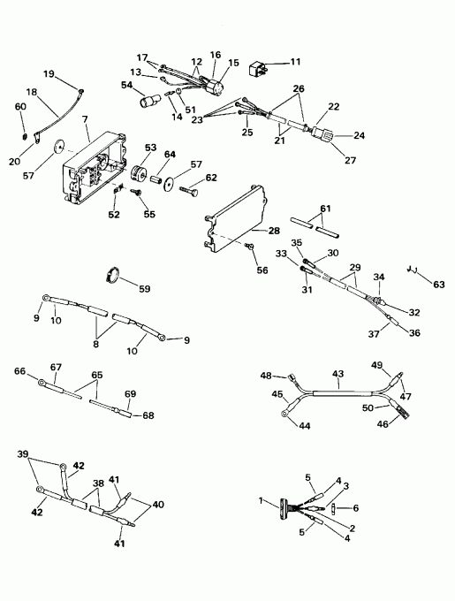  EVINRUDE E90TLEDA 1996  - wer Trim / tilt ��������� / wer Trim/tilt Electrical
