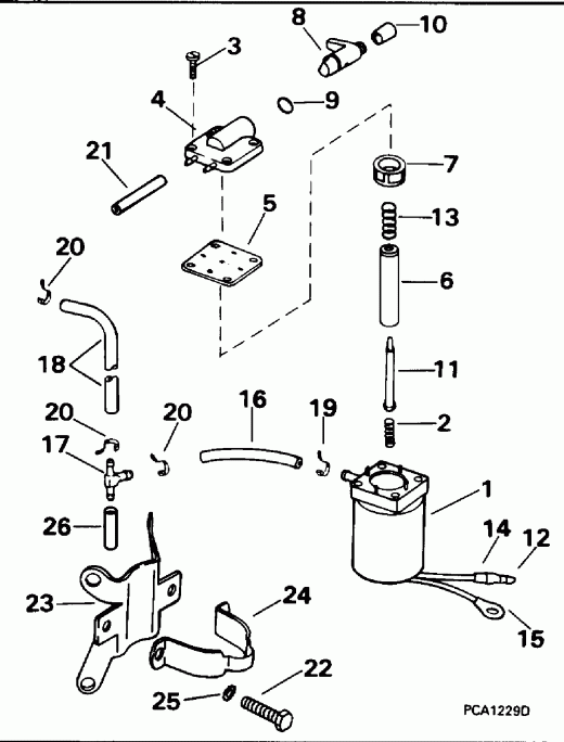 �������� ��������� ����� EVINRUDE HE10FDEDC 1996  - ectric Primer System