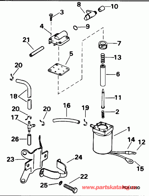 �������� ��������� ����� EVINRUDE HE10FELEDC 1996  - ectric Primer System - ectric Primer System