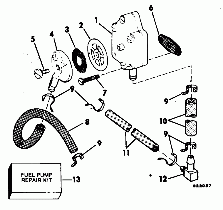 ����� Evinrude HE10FELEDC 1996  - tor Cable