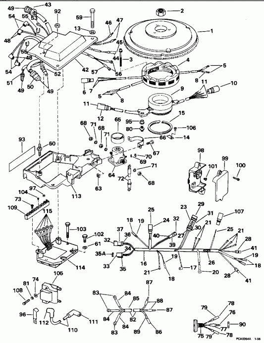 ��������� �������� ����� Evinrude HE130TXADA 1996  - nition System / nition System