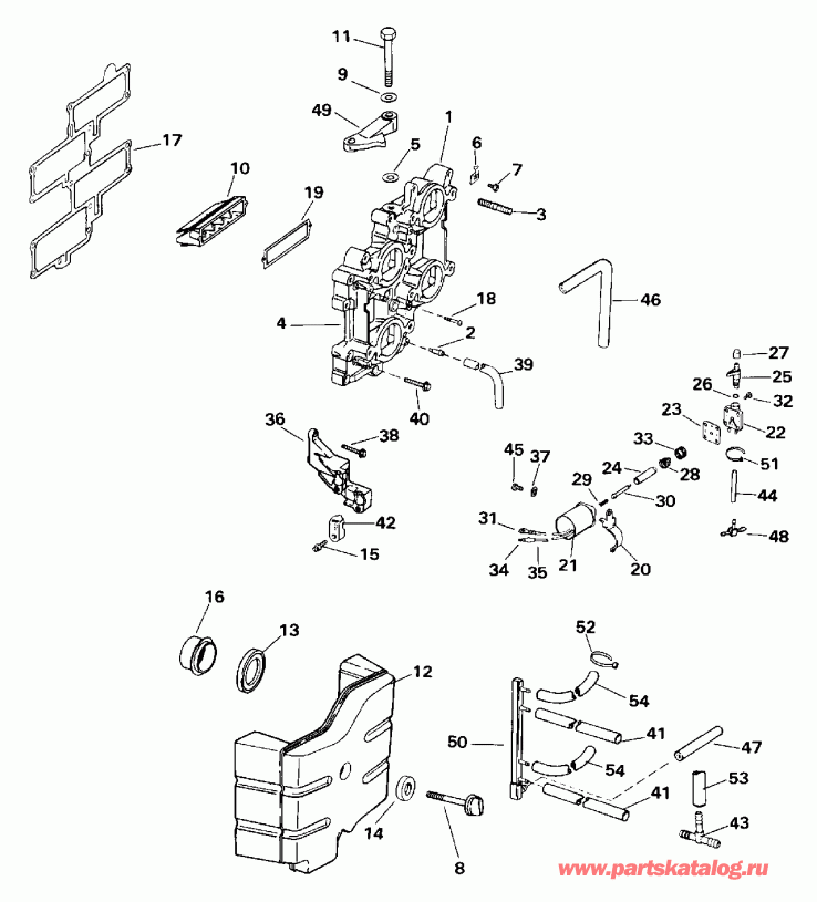 ����� EVINRUDE HE130TXADA 1996  - take Manifold / take ���������