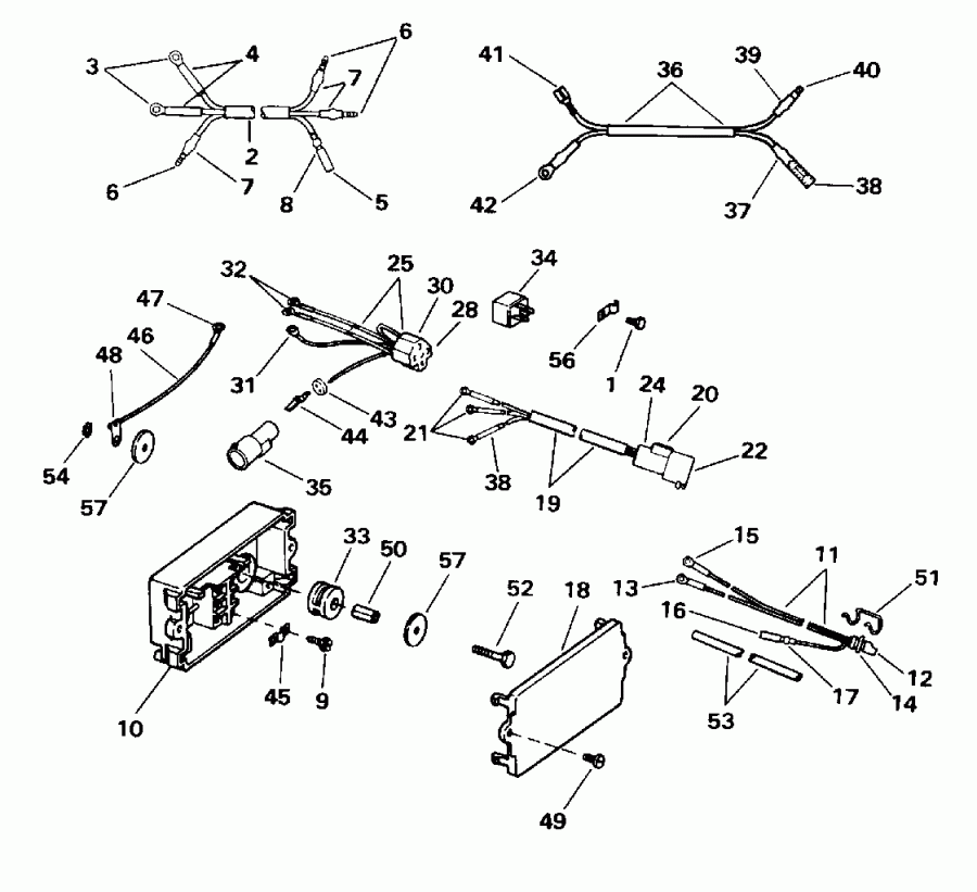 ��������� ����� EVINRUDE HE130TXADA 1996  - wer Trim / tilt ��������� / wer Trim/tilt Electrical