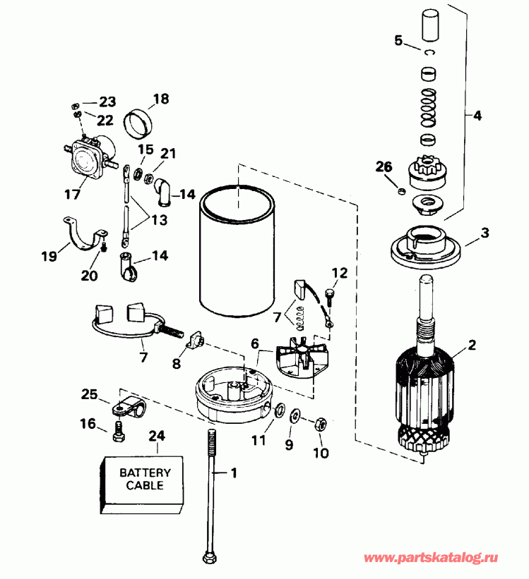 �������� ����� Evinrude HE25TELEDA 1996  - ectric ������� & Solenoid
