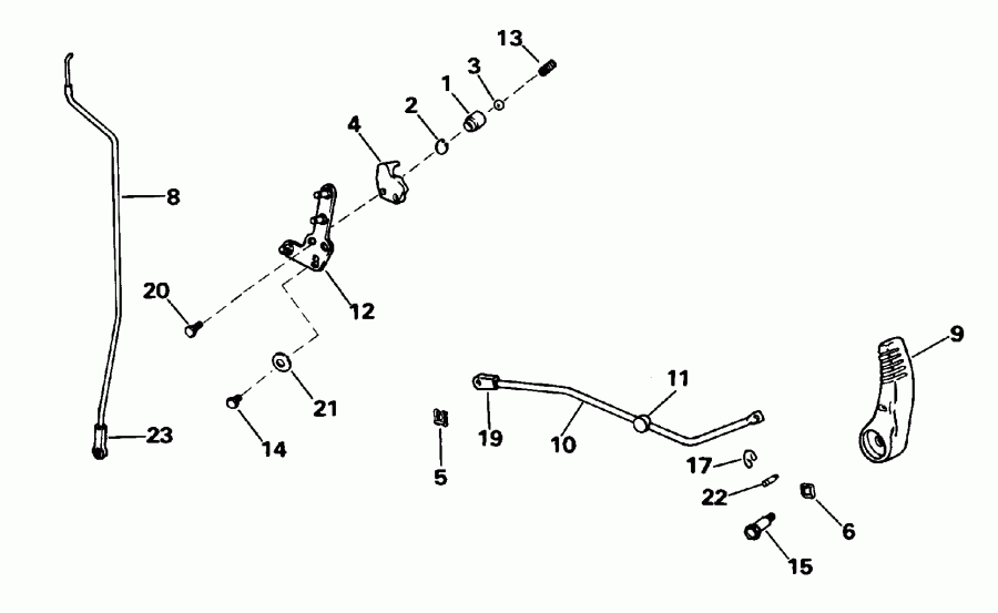 �������� ��������� ����� Evinrude HE35RMLEDC 1996  - ift Linkage