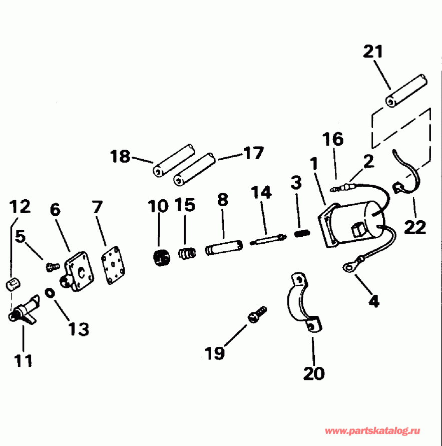��������� �������� ����� EVINRUDE HE40RLEDS 1996  - Electric Start