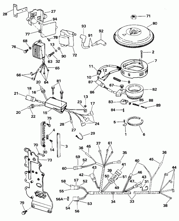 ��������� ��������� Evinrude HE70TXEDA 1996  - nition System