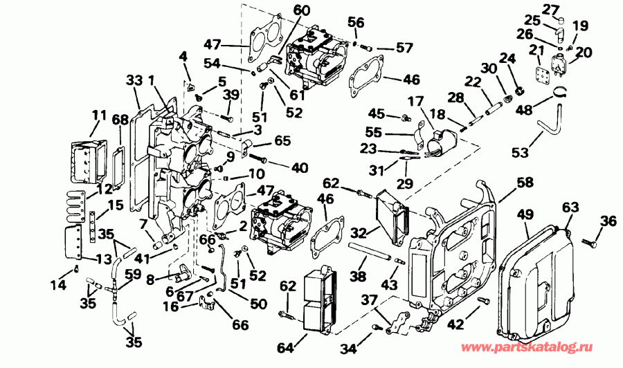 �������� ����� Evinrude HE88MSLEDC 1996  - take ��������� - take Manifold