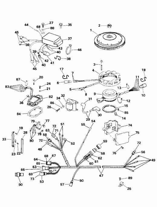 ��������� EVINRUDE HE90TXADA 1996  - nition System / nition System