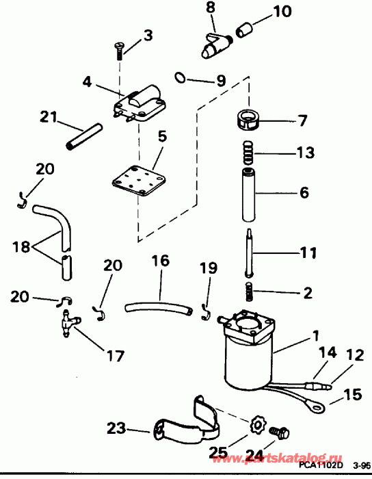 ��������� �������� ����� Evinrude L10FRELEDR 1996  - ectric Primer System