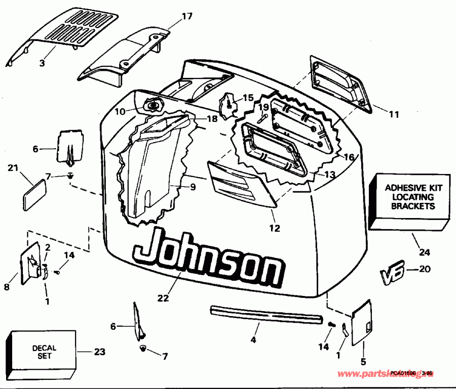 ��������� ��������� ������� LE200SLEDR 1996  - Johnson - 200stl, 225stl
