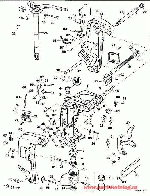 ��������� ��������� Evinrude LE200SLEDR 1996  - dsection - dsection