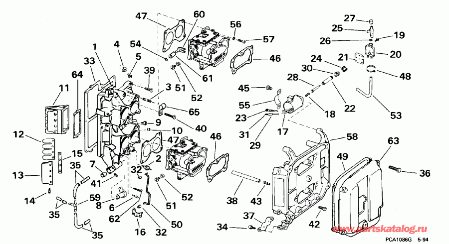  Evinrude SE100WTPLM 1996  - take Manifold / take ���������
