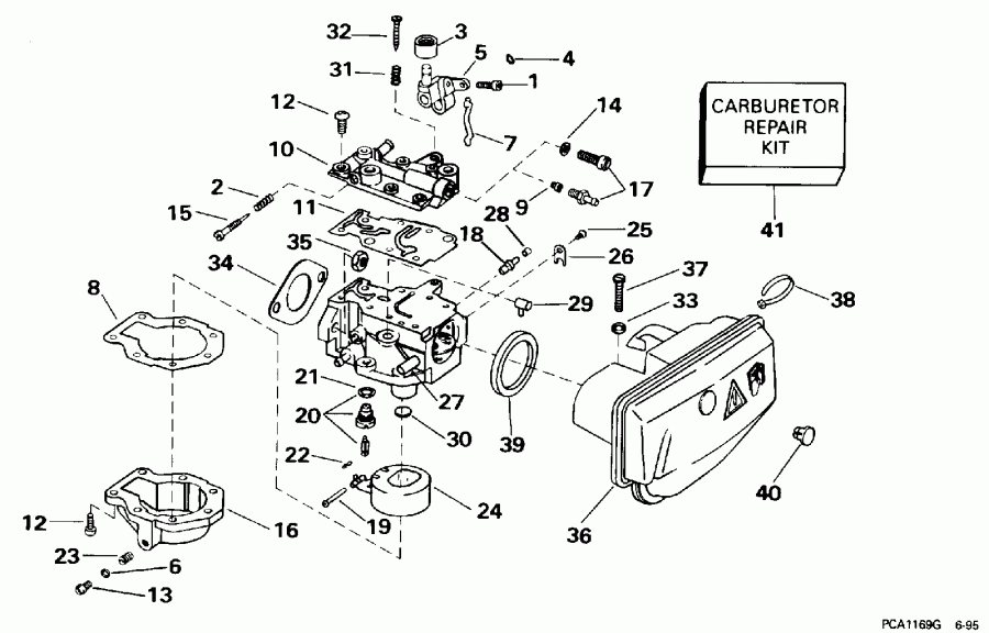 �������� ����� EVINRUDE SE10RPLB 1996  - rburetor - rburetor
