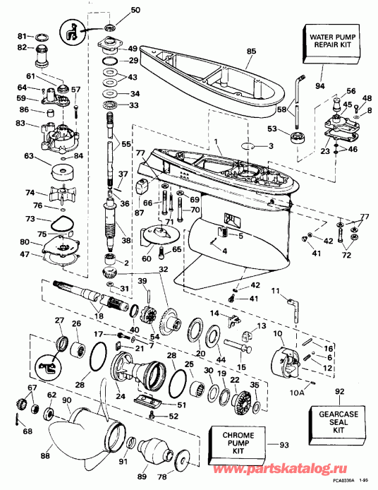 ��������� ����� Evinrude SE125RWYV 1996  - arcase
