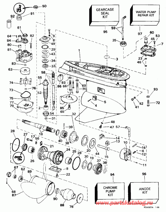 �������� ��������� ����� Evinrude SE125WTPLV 1996  - arcase