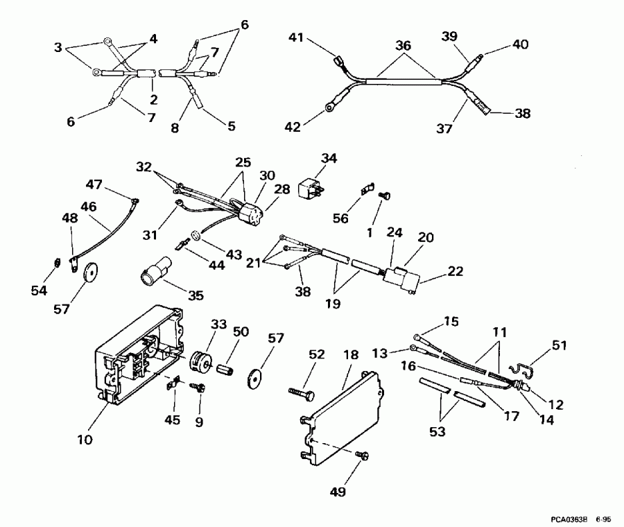 �������� ��������� ����� Evinrude SE125WTPLV 1996  - wer Trim / tilt ��������� / wer Trim/tilt Electrical