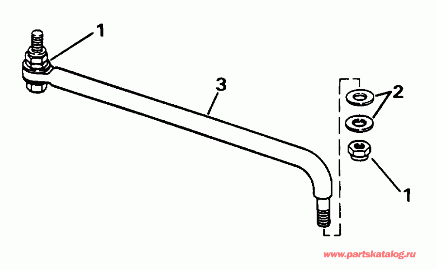 �������� ��������� ����� EVINRUDE SE125WTPLV 1996  - ee������ ����������� Kit - eering Link Kit