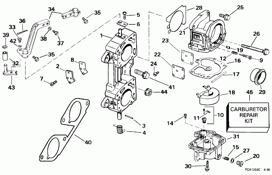 ��������� ����� ������� SE125WTPXV 1996  - rburetor & Linkage / rburetor & ��������� ��������