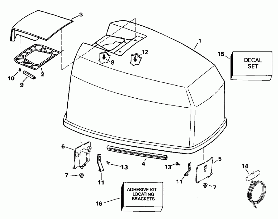��������� ��������� Evinrude SE125WTPXV 1996  - gine ������ - gine Cover
