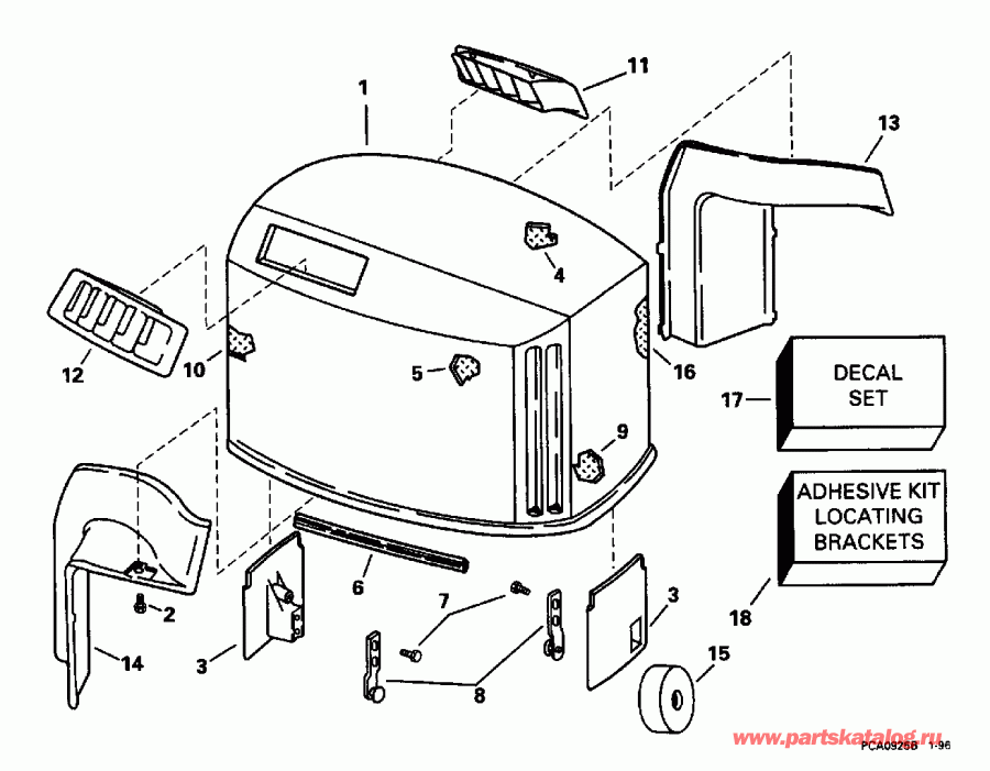 ��������� ����� EVINRUDE SE150WTPLB 1996  - Evinrude
