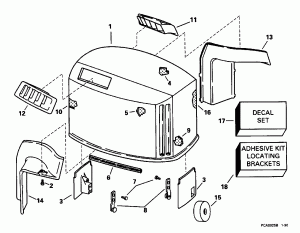 ������ ��������� (�����) - Evinrude (Engine Cover - Evinrude)
